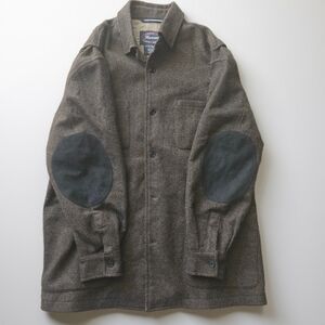 Faconnable Jacket Brown Lambswool Cashmere elbow patches Size M oversized